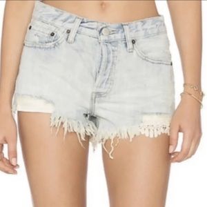 Free People We The Free Daisy Chain Cutout Shorts Size 27